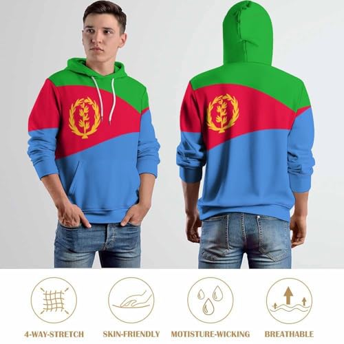 Sweat à capuche Érythrée pull symbole national cadeau idéal - 6