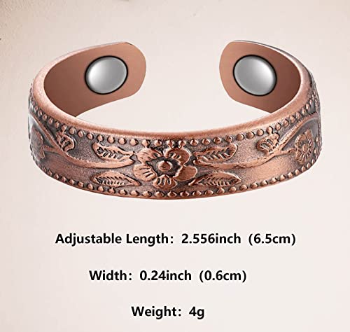 Yoihojet Copper Magnetic Ring For Women＆Men, Magnet Therapy For Ladies Fingers Thumb Adjustable, 100% Solid Pure Copper Healing Jewelry Gift #TOP1