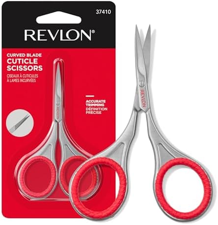 Revlon Nail Scissors, Curved Blade, Made with Stainless Steel
