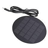 Keenso Tragbares Solarpanel, 1,2 W, Polykristallines Ladegerät, Wasserbeständig, für Telefone und Powerbanks, Camping, Wandern, Outdoor-Einsatz