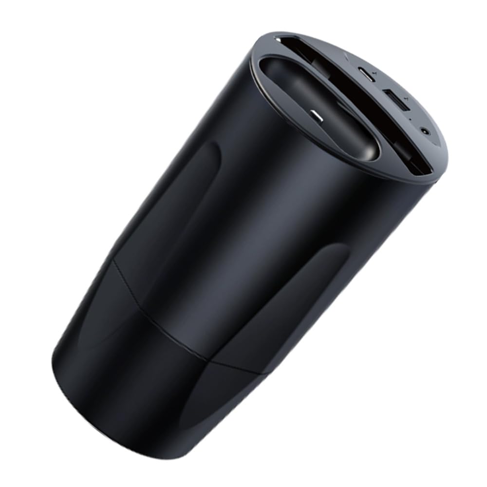 Riloer Caricabatteria da auto wireless, porta telefono con tazza, portabicchieri, base di ricarica wireless veloce