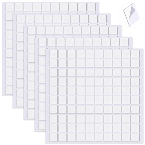 Aneco 500 Pieces Double-Sided Adhesive Putty Removable Sticky Putty Transparent Putty Square Putty for Hanging Pictures Poster Photo Frames, 10 x 10 mmâ€¦