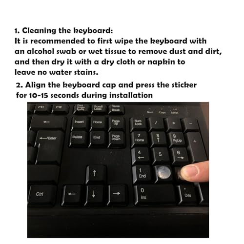 Keyboard Stickers for Long Nails Protector Raised Clear Silicone Keyboard Self Adhesive Cover Nail Art Suitable for Round Button Keyboard (Hemispherical, 128 PCS) by Zooplan - Image 5