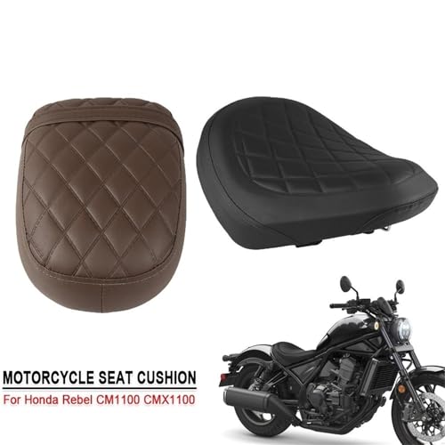 Cojín de moto Honda Rebel 1100 acolchado y resistente al agua color marrón 2