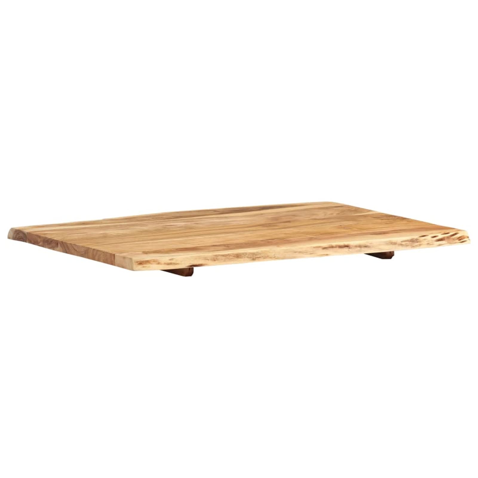 Homgoday Plateau de table en acacia massif - Fonctionnel et durable pour cuisine et bureau - 80 x 50-60 cm, 25 mm d'épaisseur