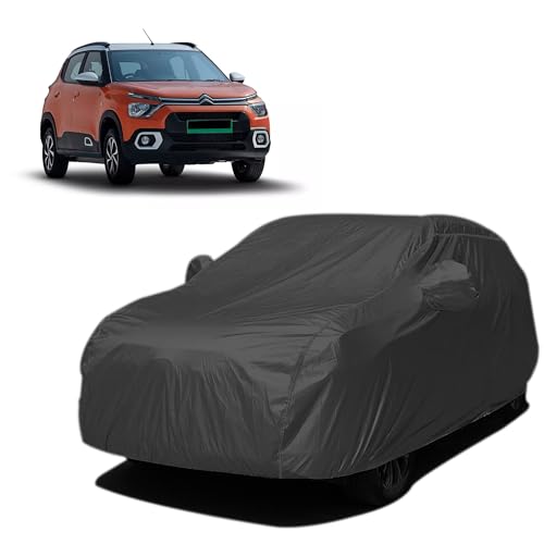 Image of Car Body Cover Compatible with Citroen Ec3 Waterproof Heavy Duty Car Body Cover + Sun Protection + Triple Stitched + Mirror Pocket
