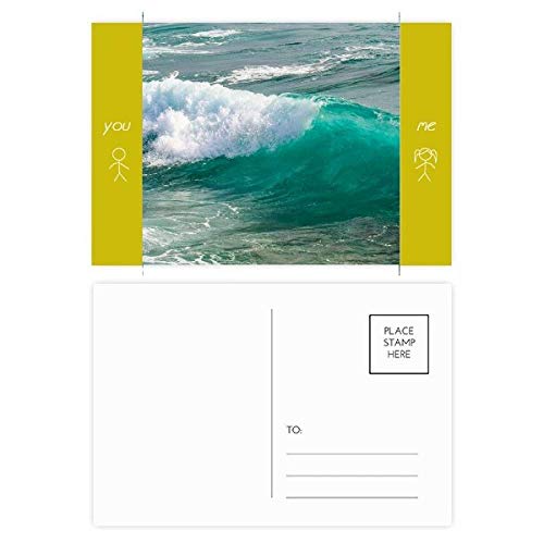 Merci carte postale lot de 20 illustrations vagues de la mer pour offrir à vos amis