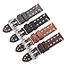 Imagen de Genérico DSHDFJ Cowhide Wamkands Retro Hebilla de acero Tornillo de Tornillo Hebilla 22mm 24mm Hombres Mujeres Mujeres Cuero genuino Mano Hecho A Mano Cinta Correa Accesorios