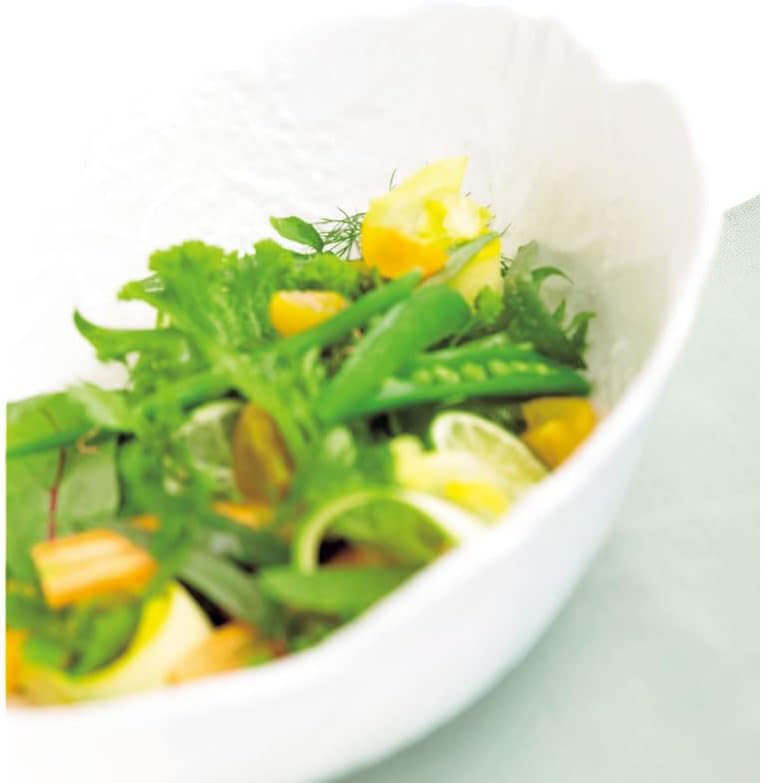 Narumi 1000-23368 Salad Bowl, Gift Gallery, 9.8 inches (25 cm), White, Stylish, Cute, Relief Salad Basket, Microwave Warming, Dishwasher Safe, Made in Japan, Gift Box