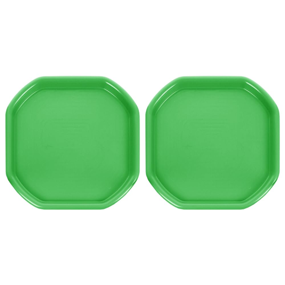 (Set of 2) - Small Octagoanal Lime Green Mixing Tray 70Cm Diameter Tuff Spot Mixing Board Sand Water Activity Kids Play Heavy Duty Plastic Strong and Premium Messy Tray Multipurpose Tray (Lime Green) โ image 1