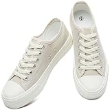 Womens Breathable Canvas Shoes,Lace up Canvas Sneakers for Women,Low Top Fashion Sneakers,Classic Bl