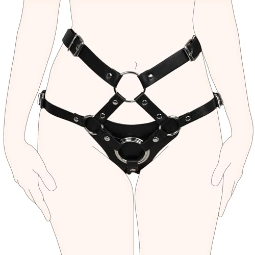 Strap On Umschnalldidos Sex Spielzeug für Frauen Paare Lesben Manner, Hohe Taille BDSM Umschnall Leder Harness Sexgeschirre, Pegging Spiele Sextoy Bondage
