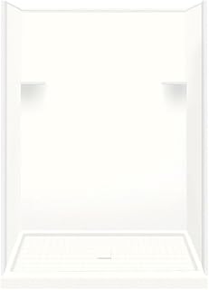 Transolid RKWF6067-01 Remodel Solid Surface Alcove Shower Kit, 60" x 36" x 75", White