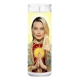 Margot Celebrity Glass Jar Candle – Unscented Handmade Soy Wax Votive Candle – Unique Gift for Movie Lovers – Home Decor Collectible for Living Room & Office – 8 Inch