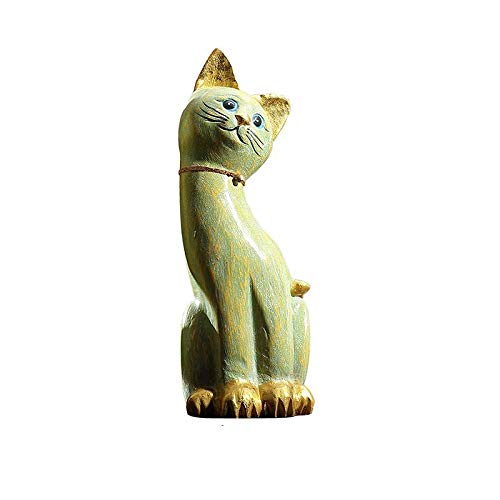 Statue chat de la chance bois pour réchauffer une décoration trop blanche