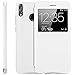 Produktbild zanasta Tasche kompatibel mit Honor 8X Case Schutzhülle Flip View Cover mit Fenster und Kameraschutz Weiß