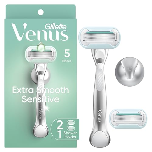 Gillette Alça de barbear feminina Venus Deluxe sensível suave + 2 refil de lâmina, 0,075 unidades
