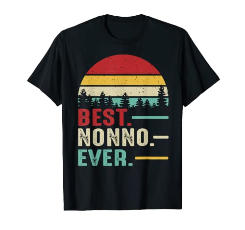 Best Nonno Ever Funny Retro Vintage Grandpa Regalo de cumpleaños Camiseta