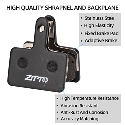 Ztto 5 Pairs Brake Pads Bike Brake Pads With Installation Tools For Trp Tektro Shimano Deore Br-M575 M525 M515 T615 T675 M505 M495 M486 M485 M475 M446 M445 M415 (Semi-Metallic) #TOP2