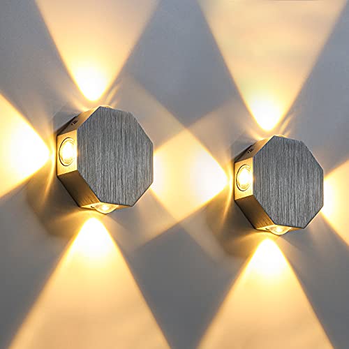 Applique murale extérieure intérieure étanche IP66 applique murale moderne éclairage mural LED pour salon couloir extérieur mur déco 2800K blanc chaud Cover