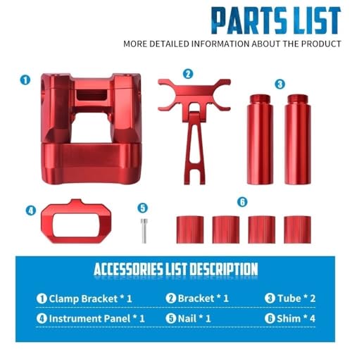 Elevador de manillar 8'' para Softail con soporte de instrumentos integrado 7