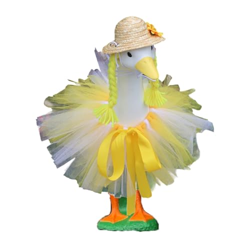 Goose Outfit Summer Porch Goose Outfits Goose Clothes Cute Goose Costume for Outdoor Garden Yard Decor (Yellow)