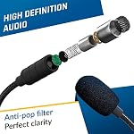 KLIM C4 Computer Microphone with Mute Button - USB Mic for PC and Console - Professional Desktop Microphone with High Definition Audio - Compatible w/PC, Mac, Xbox, PS4, PS5 - New Version