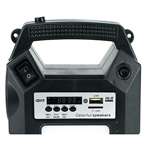 Kit placa solar 3 Emergencia lampada radio fm central com bateria lanterna