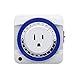 24 Hour Plug-in Electric Mechanical Outlet Timer 3 Prong Grounded, CF GROW 48 ON/OFF Programs Timer Light Switch for Indoor Appliance and Lights ... (1)