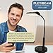 LIGHTACCENTS Battery Operated Lamp LED Cordless Lamp - Battery Powered Lamp - Desk Lamp Super Bright LED's with Adjustable Metal Neck, Use with Batteries or Included AC Adaptor (Black)