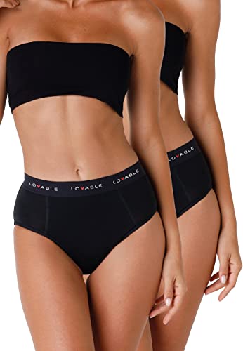 Lovable Slip Alto da Ciclo Mestruale Flusso Medio Period Panties Bi-pack Donna x2