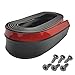 Front Bumper Spoiler Lip 8.2ft/250cm Length Universal 2.5m Rubber Side Skirt Protector Cover, Car Front Bumper Guard Strip Air Dam Black
