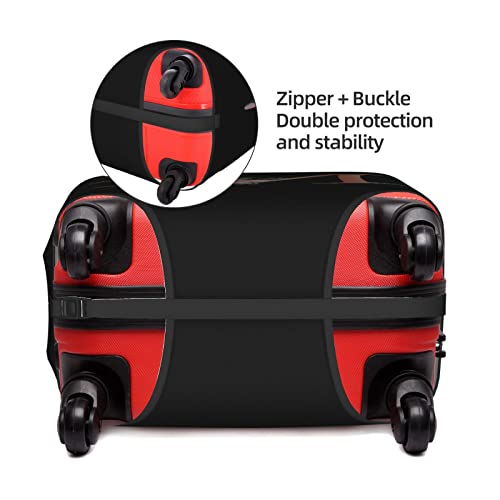 Floral Letter M Travel Luggage Cover Spandex Suitcase Protector Elastic Washable Stretch,Size XL(Fit 29-32inch Suitcase)4