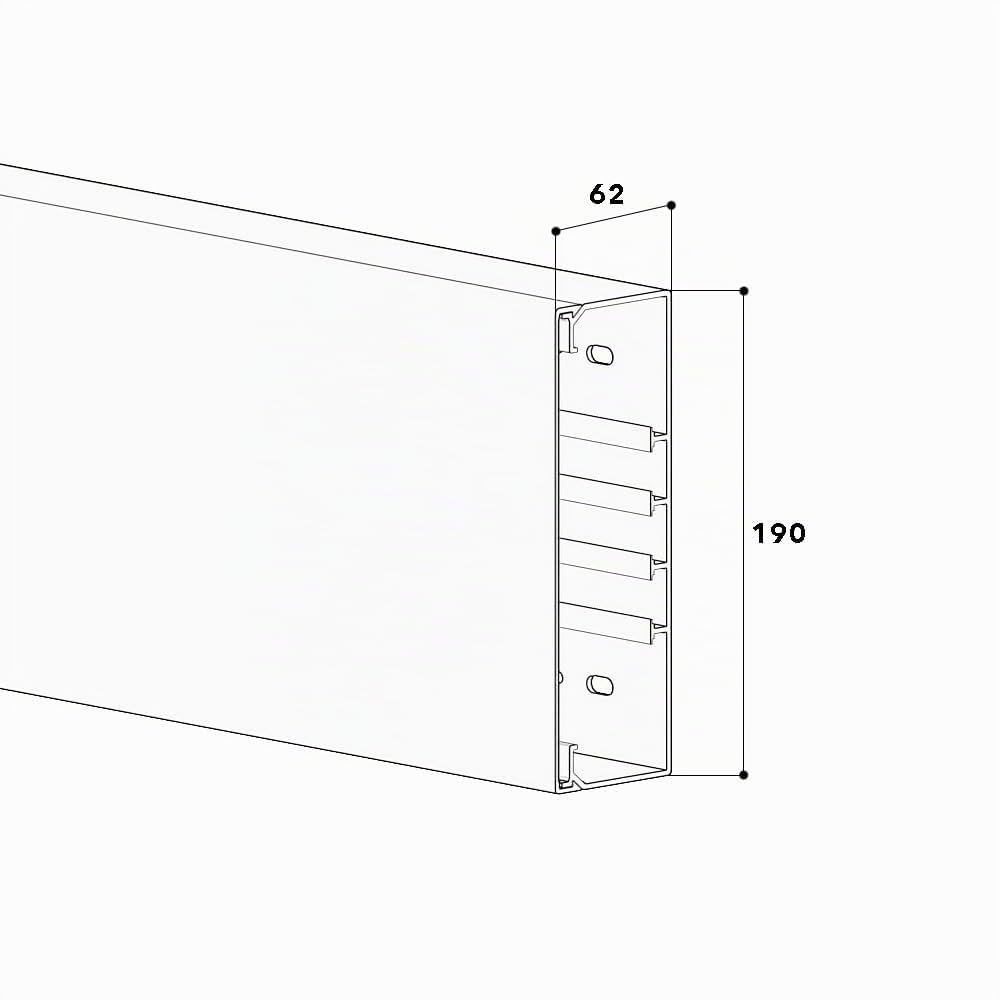 Cable Coach Goulotte de câble 60 x 200 mm, 1 m, Blanche, Robuste, pour de Nombreux câbles au Mur ou au Plafond, pour l'intérieur et l'extérieur, Bureau, Atelier, Bricolage
