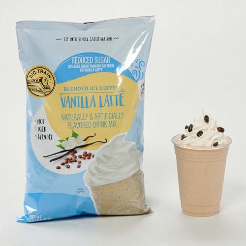 Big Train Reduced Sugar Vanilla Latte Blended Ice Coffee Beverage Mix, 3.5 Pound (Pack of 1) - Thumbnail 6
