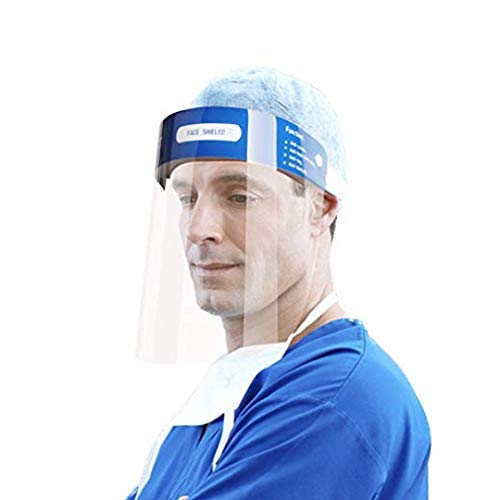 Reusable Adjustable Transparent Full Face Protective Visor Anti-Spitting Splash Facial Cover with Eye and Head Protection (10)