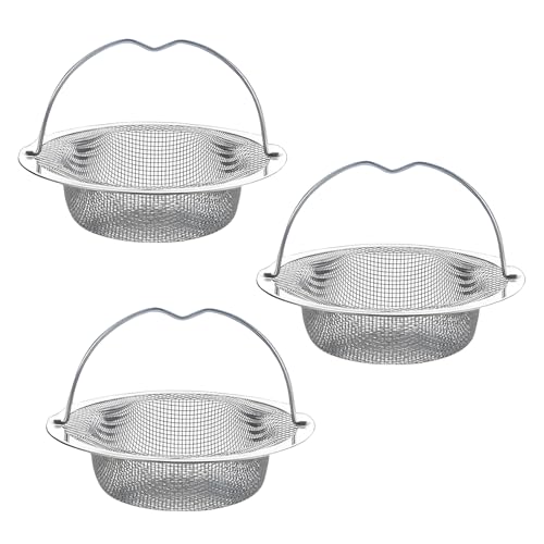3 Piezas Colador de Fregadero de Cocina, Filtro de Acero Inoxidable ColadorFregadero Tapon FregaderoCocina Colador de Drenaje Filtra Residuos y Evitar el Bloqueo paraCocina Baño Fregadero
