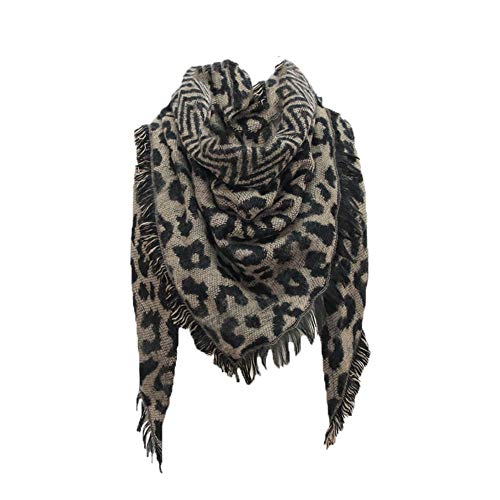 aihihe Leopard Winter Fall Scarf for Women Stylish Soft Chunky Warm Cozy Wrap Oversized Shawl Cape Giant Scarves