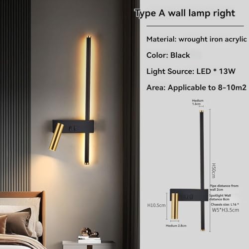 Aplique de Pared LED Ajustable y Lámpara de Dormitorio Moderna 3