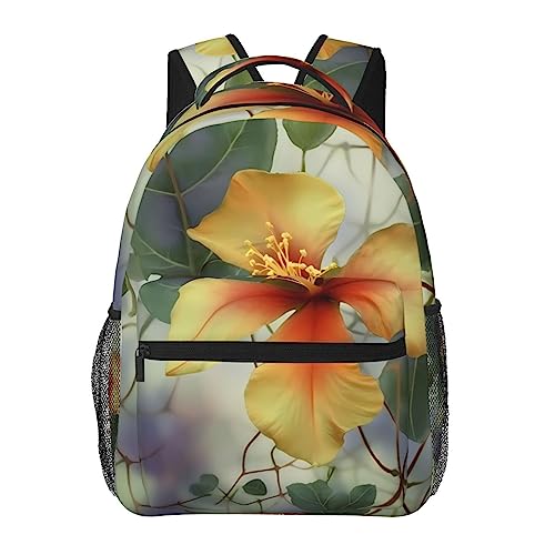 Sac à dos de voyage noir au design ergonomique et imprimé eucalyptus