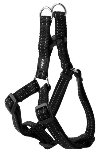 Reflective Adjustable Dog Step In Harness For Medium Dogs; Matching Collar And Leash Available, Black #TOP14