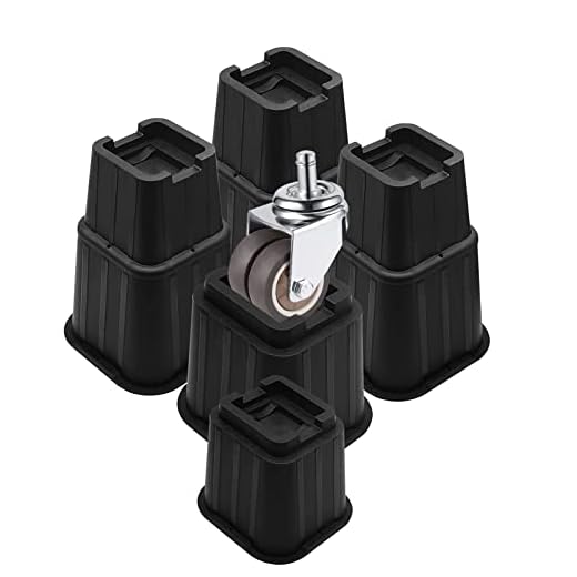 MYMULIKE Bed Risers 8 Inch, Elevation in Height 3, 5, 8 inch, Stackable Bed Frame Risers, Heavy Duty Support Up to 6000 lbs Furniture Risers 8 Pack for Table, Couch, Desk, Chair