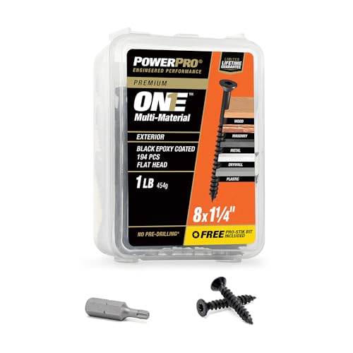 Tornillo multi-material Power Pro ONE Flat 194 piezas miniatura 1