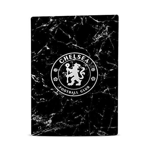 Head Case Designs Officially Licensed Chelsea Football Club Black Marble Mixed Logo Vinyl Faceplate Sticker Gaming Skin Case Cover Compatible With Sony Playstation 5 Ps5 Disc Edition Console #TOP1