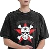 Unisex Hosen Punk Rock Band Die Toten Shirt Retro Washed Summer T-Shirts Drop Shoulder Tees for Man Woman Black L #1
