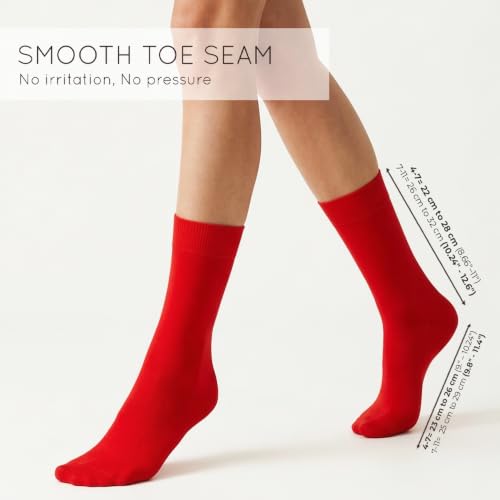 Image of Mysocks Unisex Extra Fine Combed Cotton Crew Socks |5 Pairs Set | Seamless Toe | Make Your Steps Enjoyable