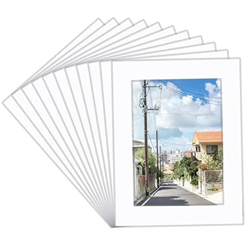 Prudiut 15 Pack 5x7 White Picture Mats Cover