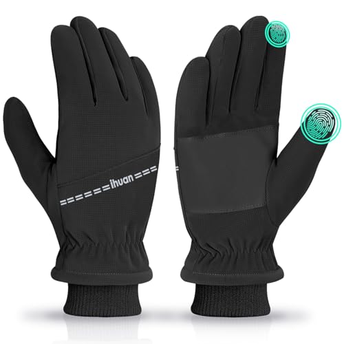 ihuan Winter Waterproof Gloves Ski for Women Men, Cold Weather Warm Thermal Touchscreen Snow Gloves for Running Cycling by ihuan - Used condition - US$8.88