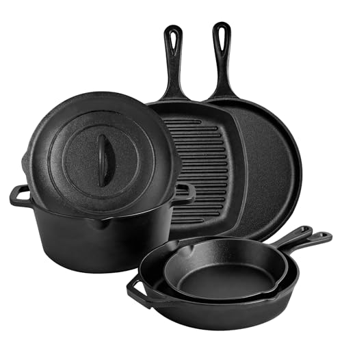Asderote 6-Piece Cast Iron Set