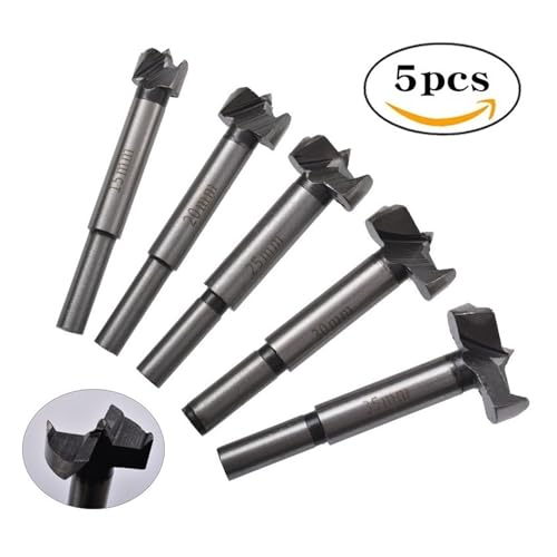 Juego de 5 brocas planas multi-diente 15-35 mm para madera miniatura 3